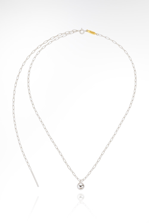 Silver925 Chain Bowling Long Necklace PS163N