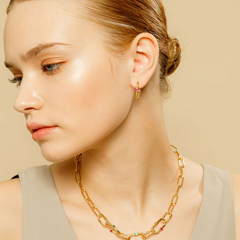 [Celeb Pick] Silver925 Ellipse line Earrings PS019-1E