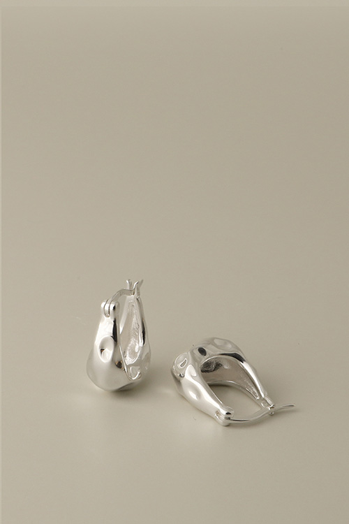 Silver925 Handmade Hammered Hinge Earrings ES048E