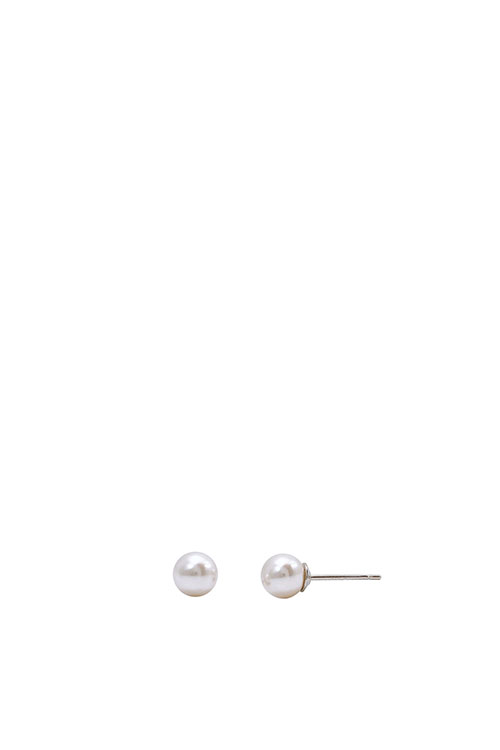 Silver925 SW Pearl Earrings 6mm PS083E