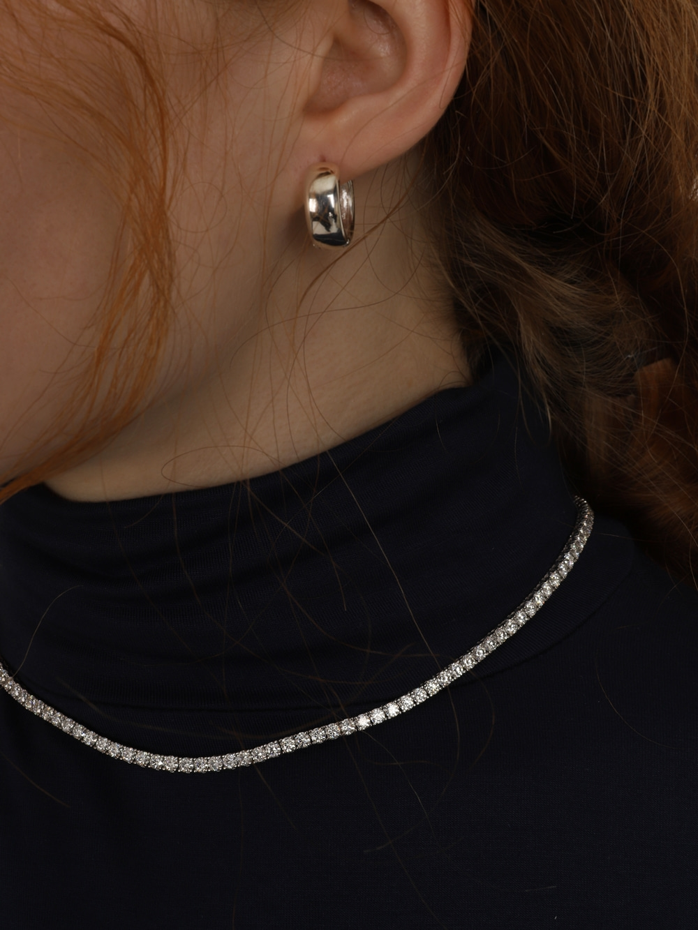 [Custom] Silver925 Moissanite Tennis Necklace PS099N