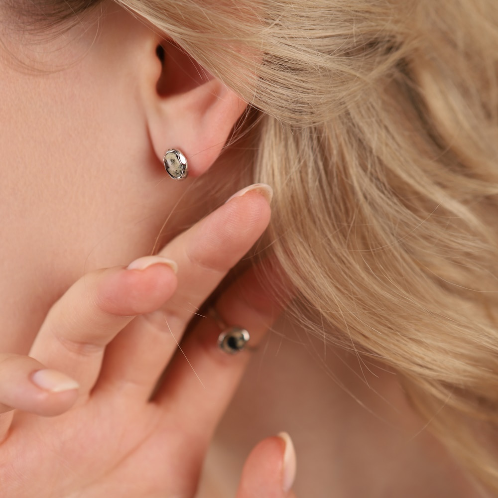 Silver925 Dalmatian Earrings PS015E