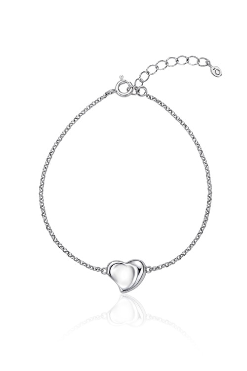 Silver925 Lovely Heart Pendant Bracelet PS137B