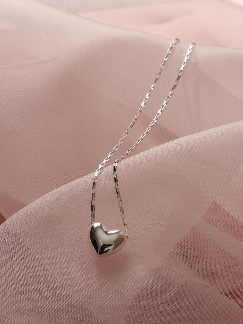 Silver925 Romantic Heart Pendant Necklace PS151N