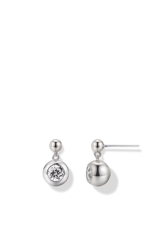 Drop Cubic Zirconia Ball Earrings PB112E
