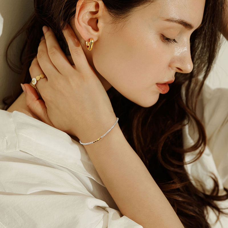 Silver925 Layer Pearl Bracelet PS007B_PE