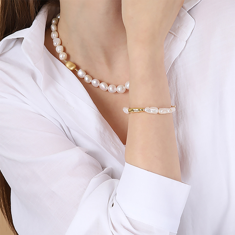 Silver925 Kiesel II Fresh Water Pearl Bracelet PS011B