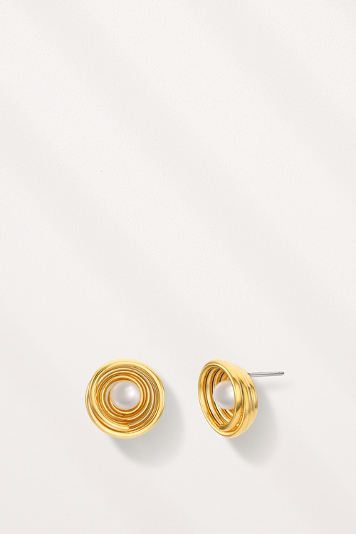 Fresh Water Pearl Twister Earrings PB125E