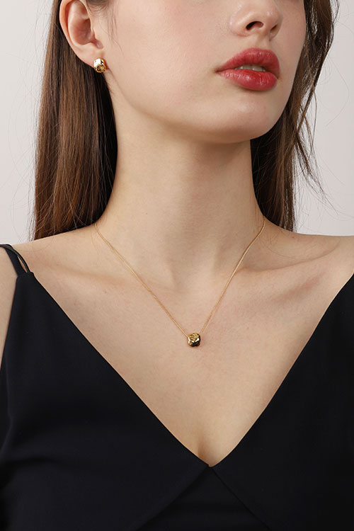 [Celeb Pick] Silver925 Natural Shape Coin Necklace PS064N