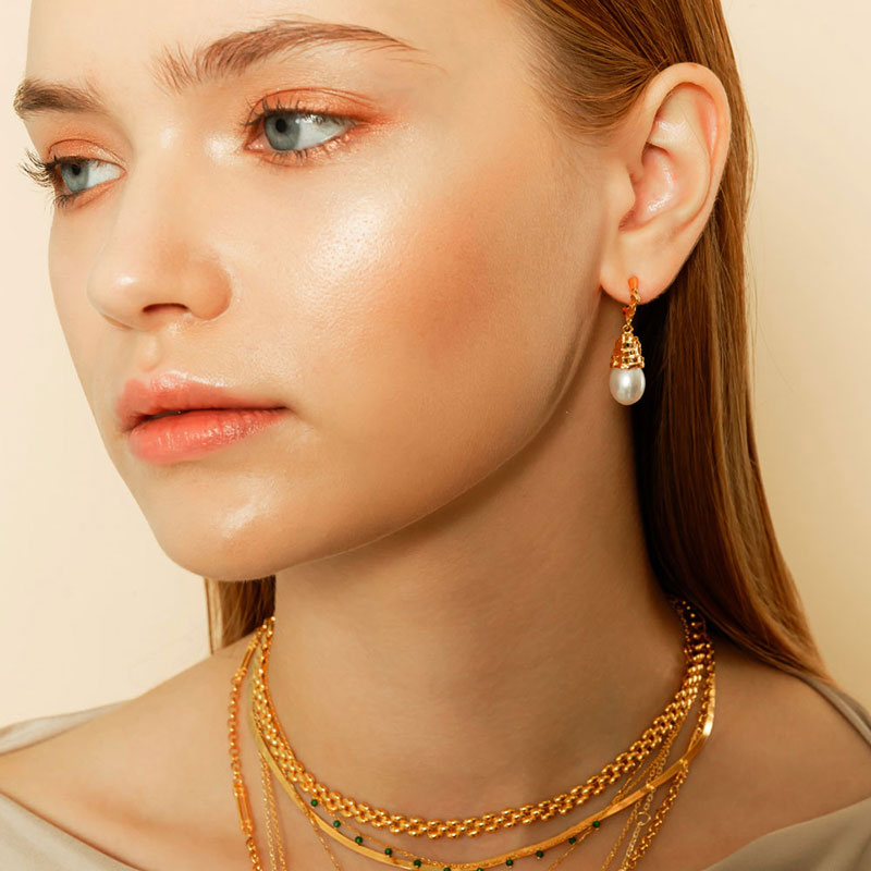 Silver925 Cliff Pearl Earrings PS009E