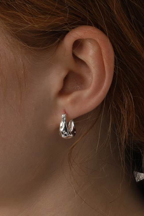 Silver925 Handmade Hammered Hinge Earrings ES048E