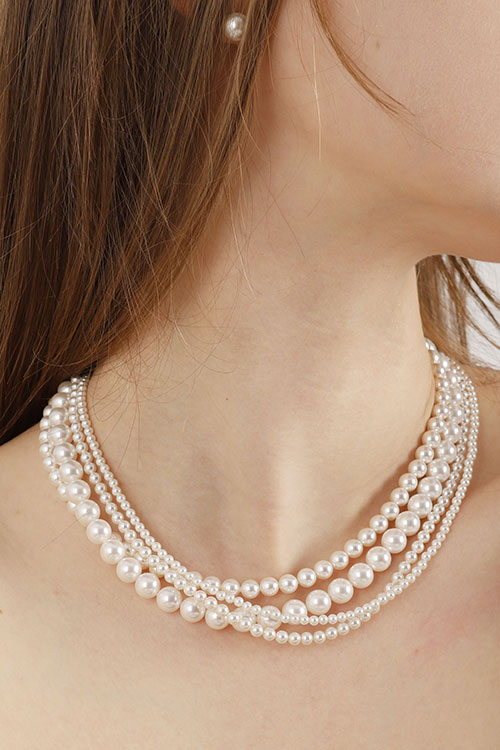 Silver925 SW Pearl Necklace 4mm PS083N