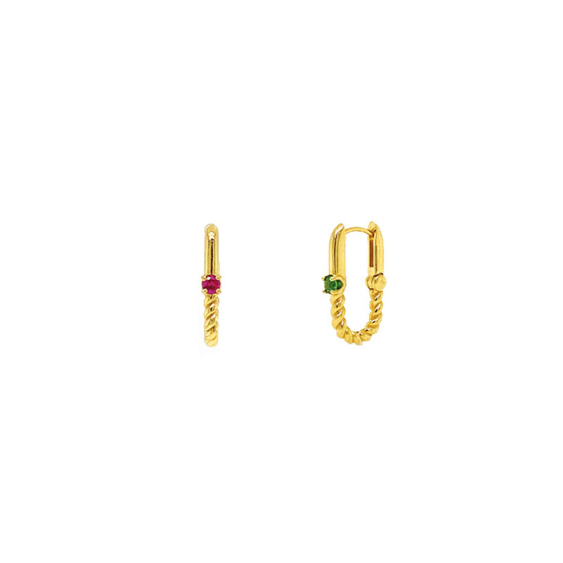 [Celeb Pick] Silver925 Ellipse line Earrings PS019-1E