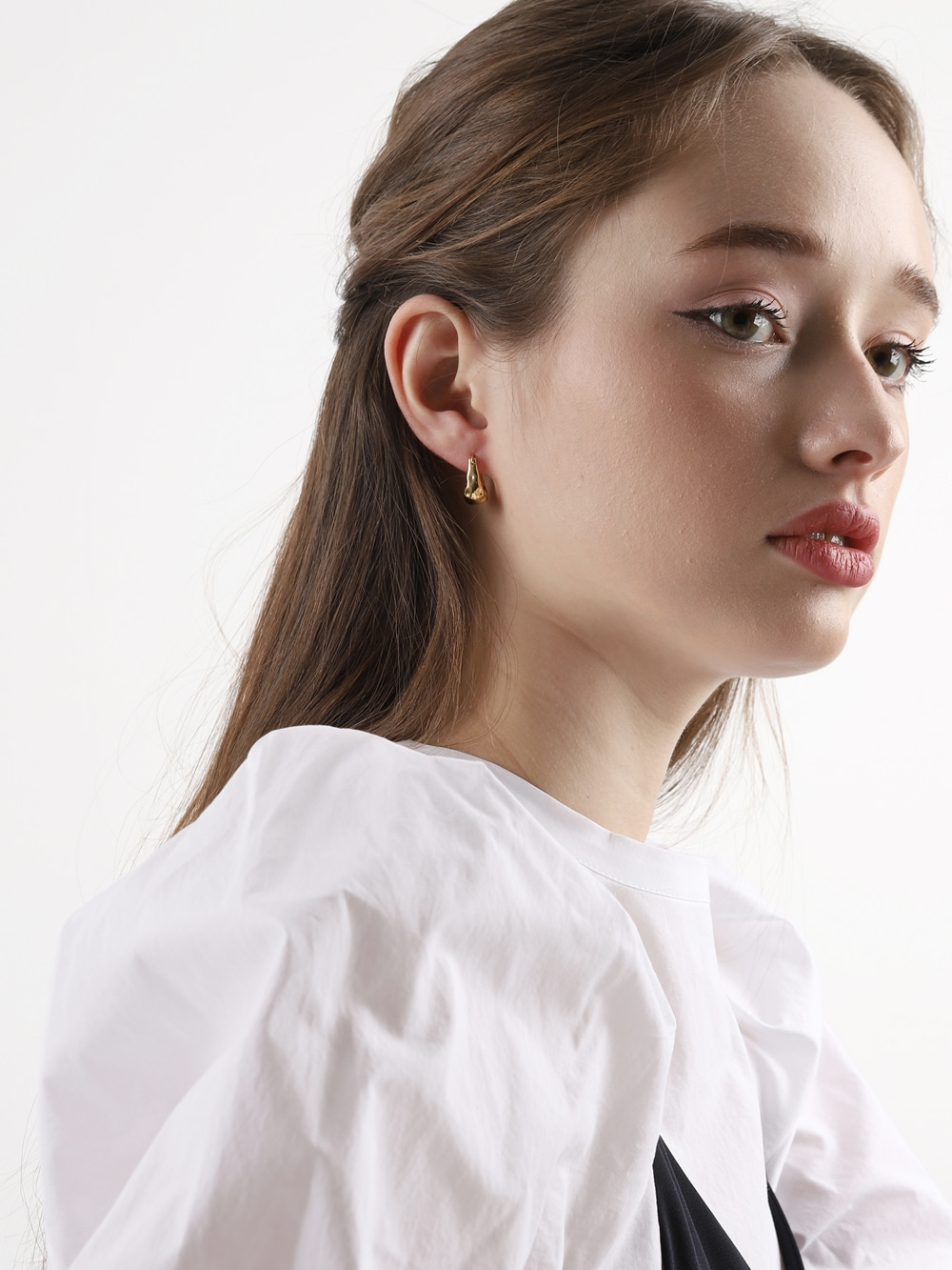 Silver925 Handmade Hammered Hinge Earrings ES048E