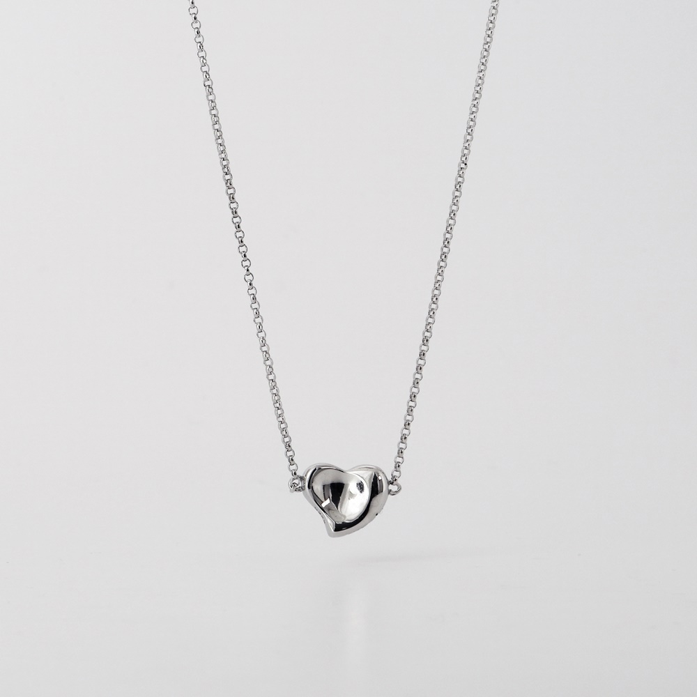 Silver925 Lovely Heart Pendant Necklace PS137N