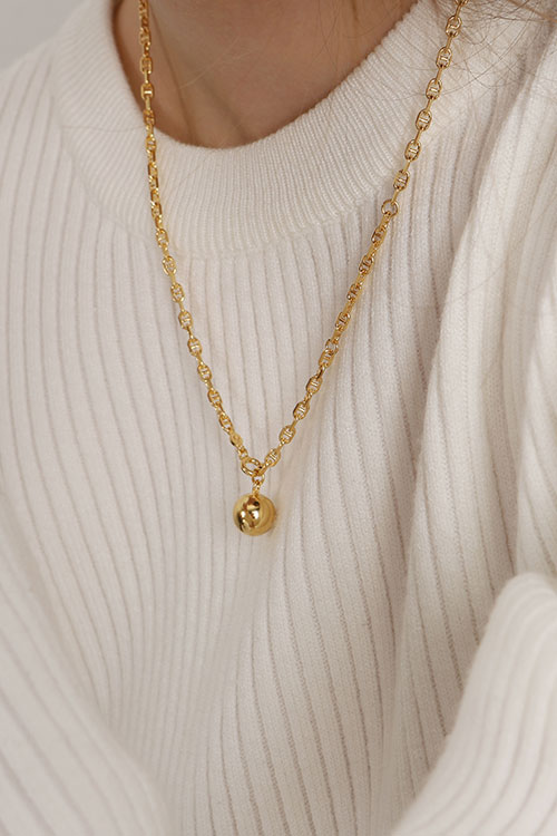 Silver925 Ball Y Necklace PS082N