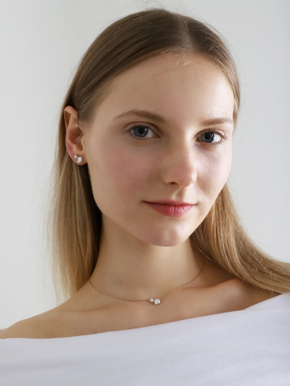 Silver925 Dew Drop Fresh Water Pearl Necklace PS154N