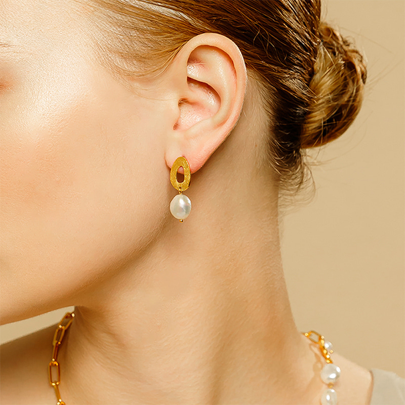 Silver925 Glaze Pearl Earrings OZ-SV0092E