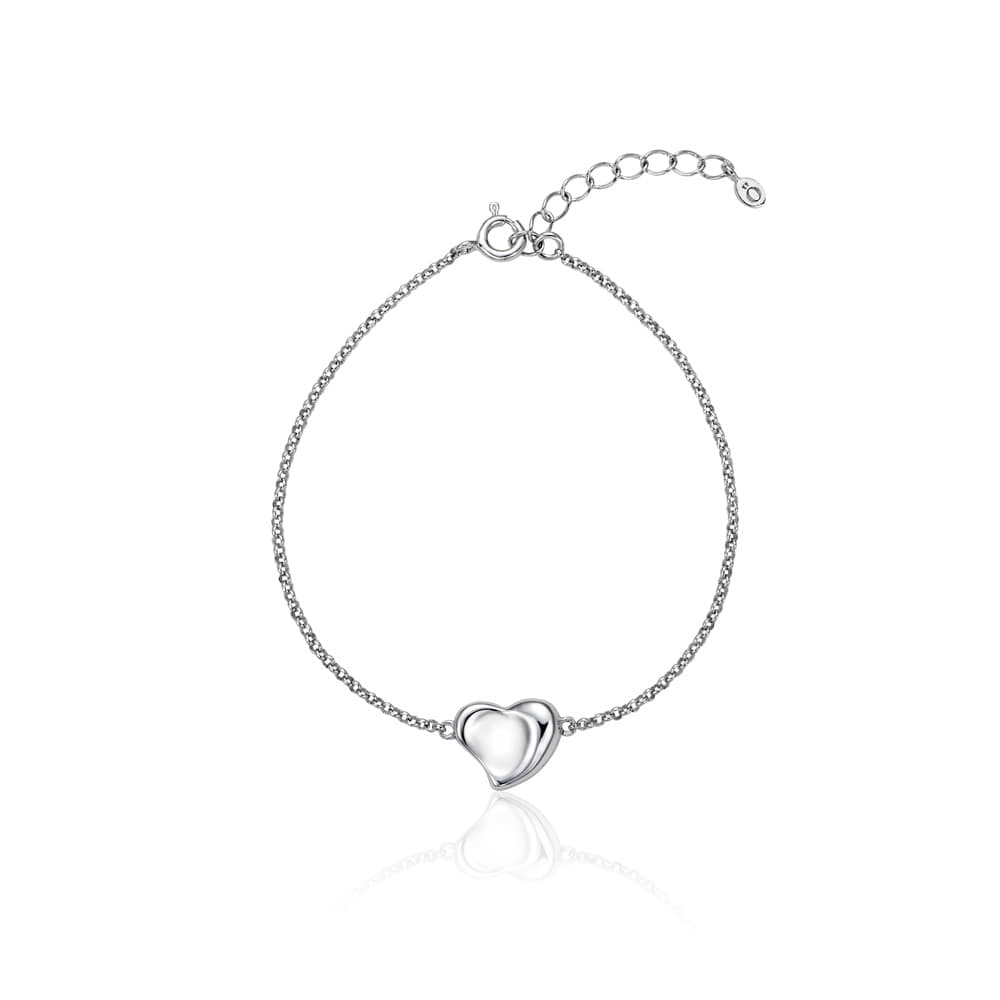 Silver925 Lovely Heart Pendant Bracelet PS137B