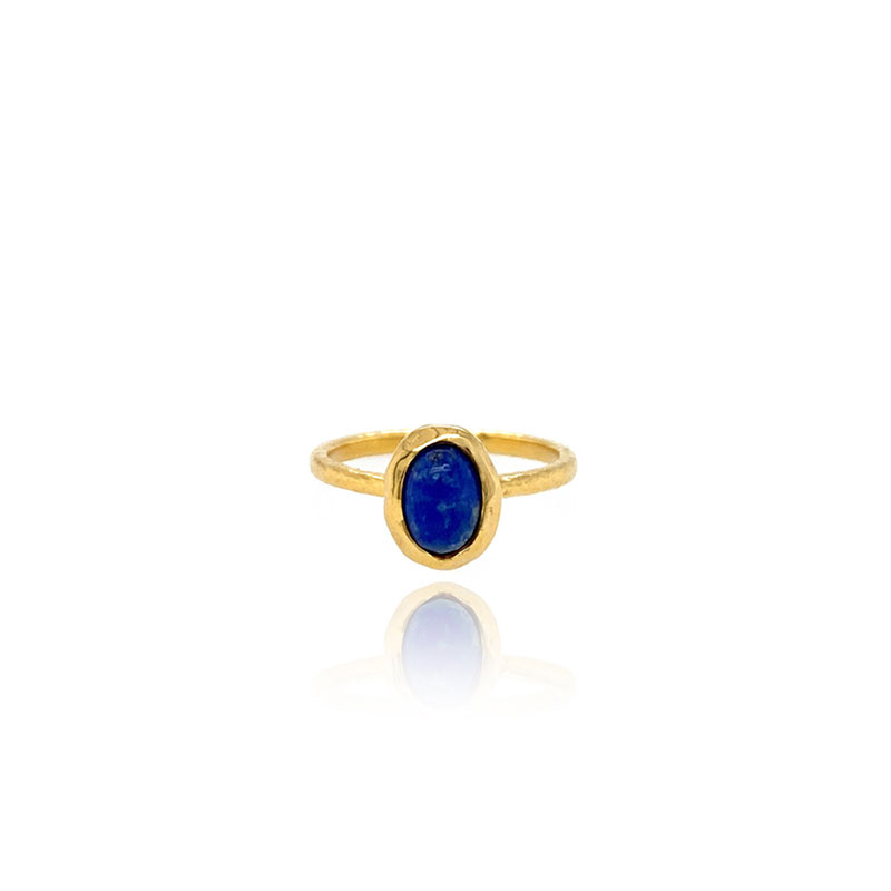 [Custom] Silver925 Oval Stone Ring PS015R