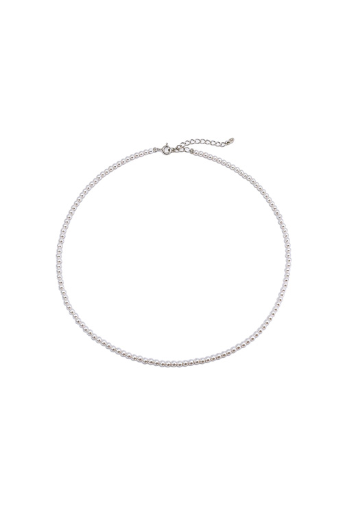 Silver925 SW Pearl Necklace 3mm PS083N
