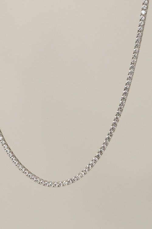 [Custom] Silver925 Moissanite Tennis Necklace PS099N