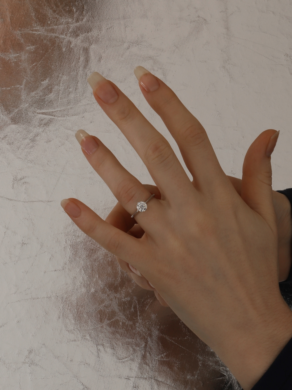 [Custom] Silver925 Moissanite 0.8ct 6 Prong Setting Ring PS091R