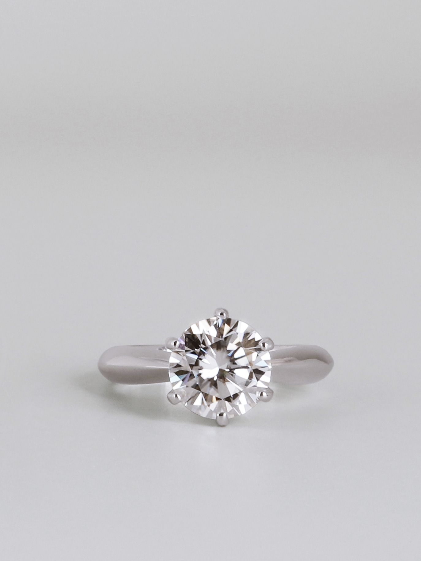 [Custom] Silver925 Moissanite 2ct 6 Prong Setting Ring PS092-1R
