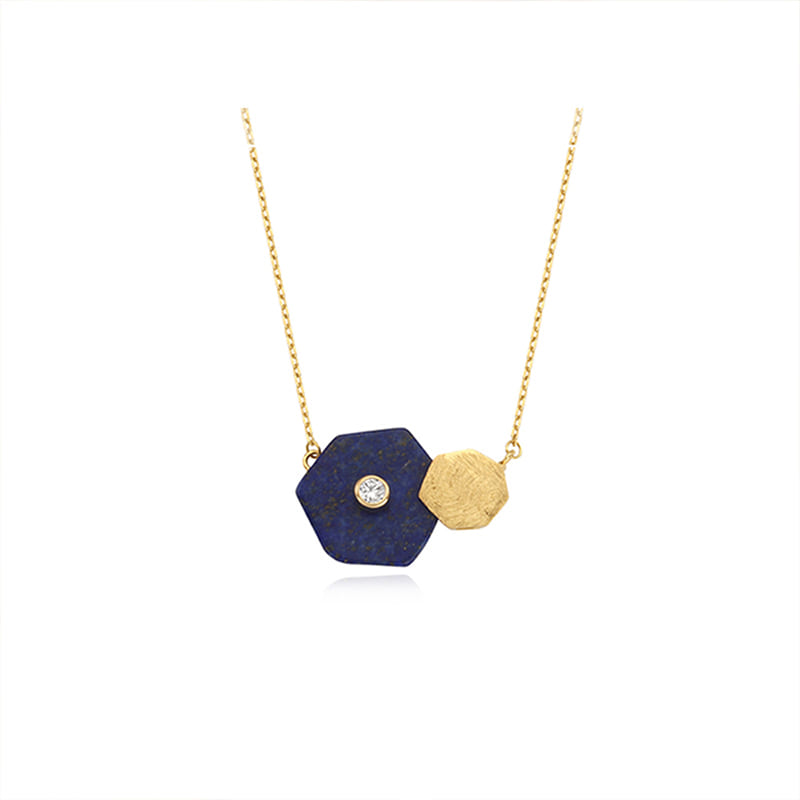 Silver925 Hexagon II Necklace PS087-1N