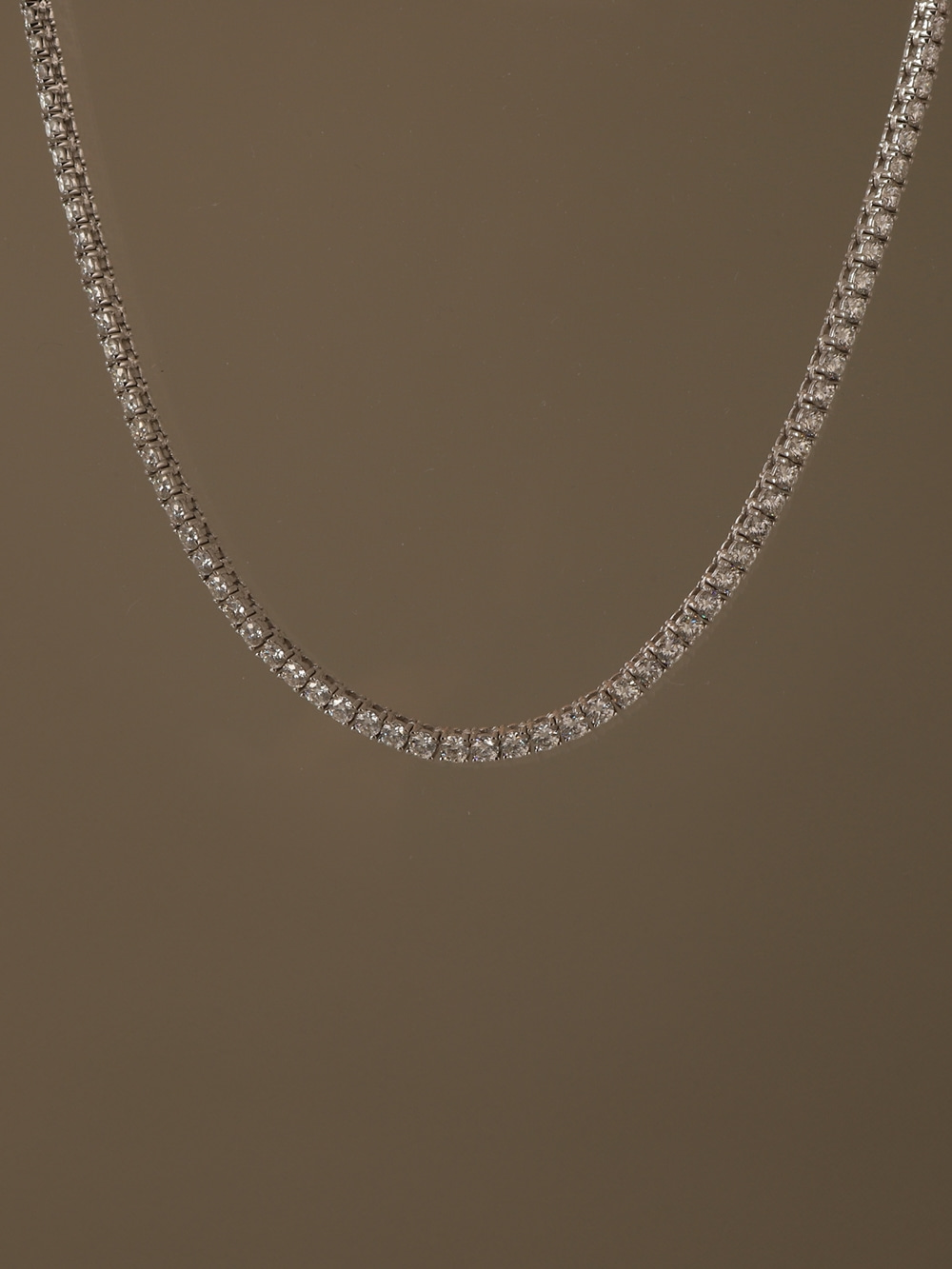 [Custom] Silver925 Moissanite Tennis Necklace PS099N