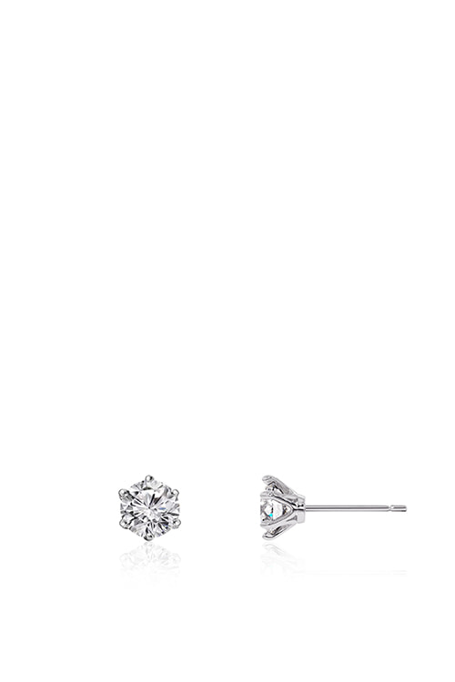 Silver925 Moissanite 1ct Earrings PS109E