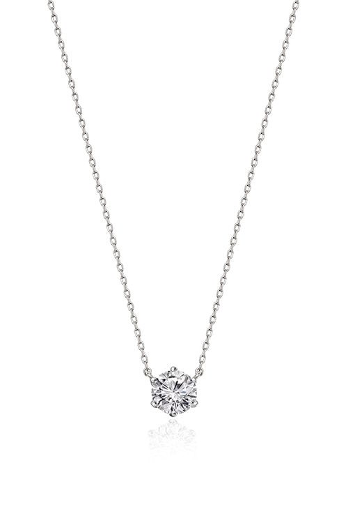 Silver925 Moissanite 1ct Necklace PS109N