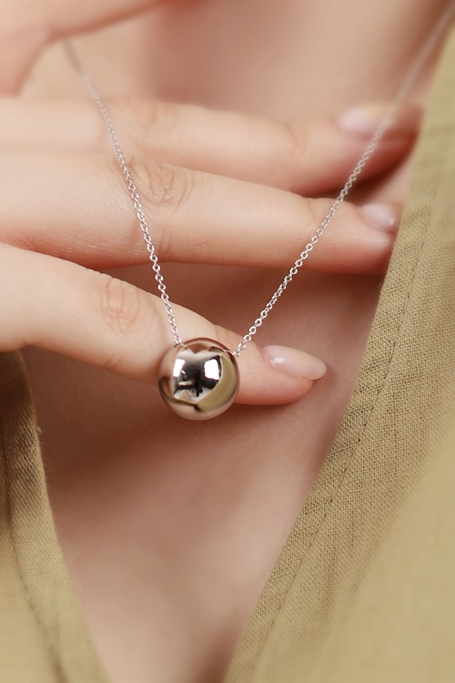 Chunky Half Ball Necklace PB062N