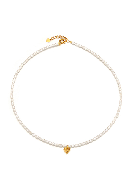Silver925 Ancient ♡ Fresh Water Pearl Necklace PS014N