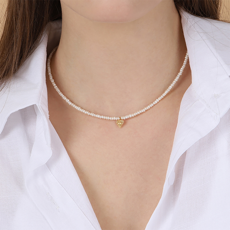 Silver925 Ancient ♡ Fresh Water Pearl Necklace PS014N