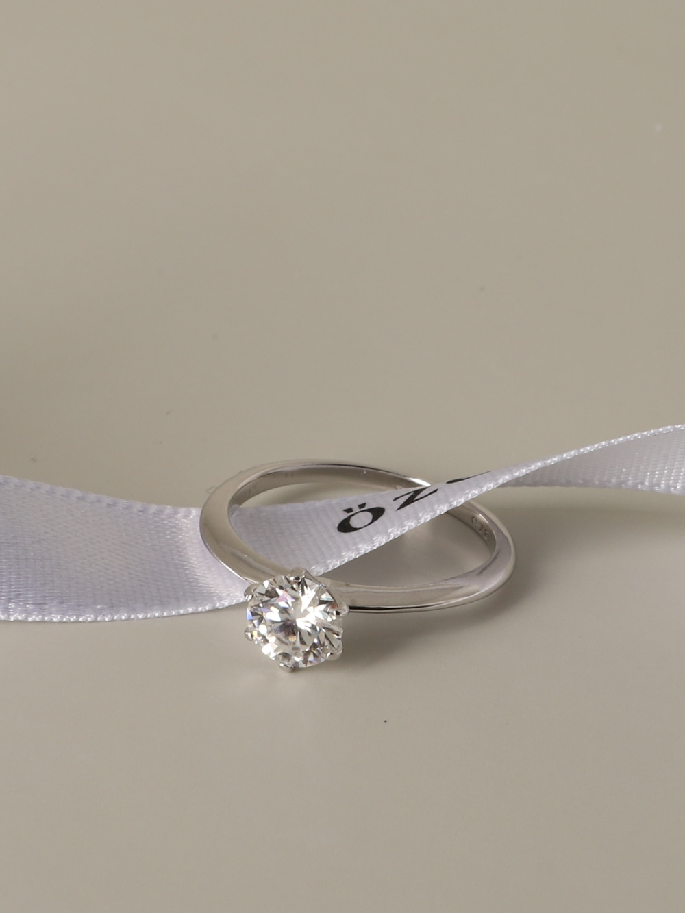 [Custom] Silver925 Moissanite 0.8ct 6 Prong Setting Ring PS091R