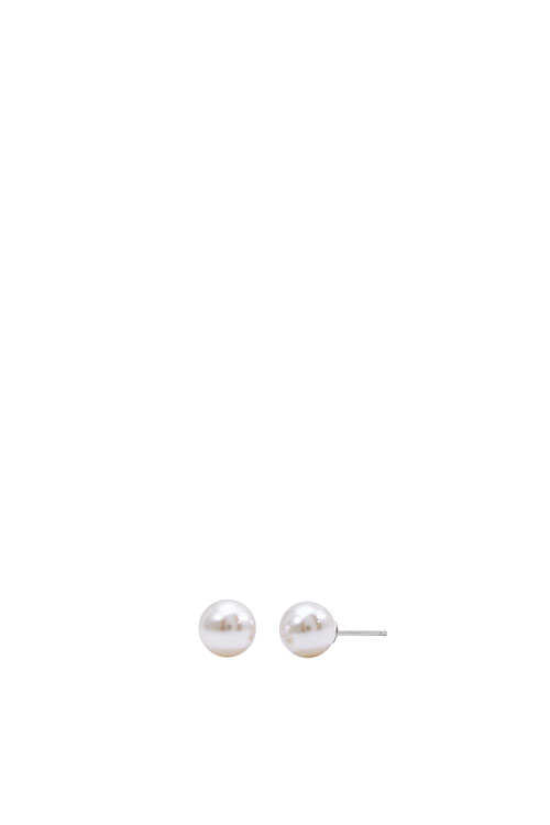 Silver925 SW Pearl Earrings 8mm PS083E