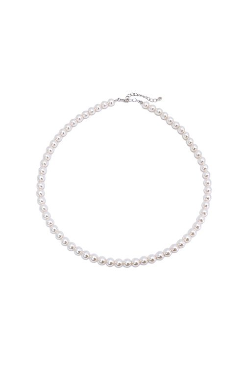 Silver925 SW Pearl Necklace 6mm PS083N