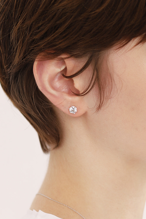 Silver925 Moissanite 1ct Earrings PS109E