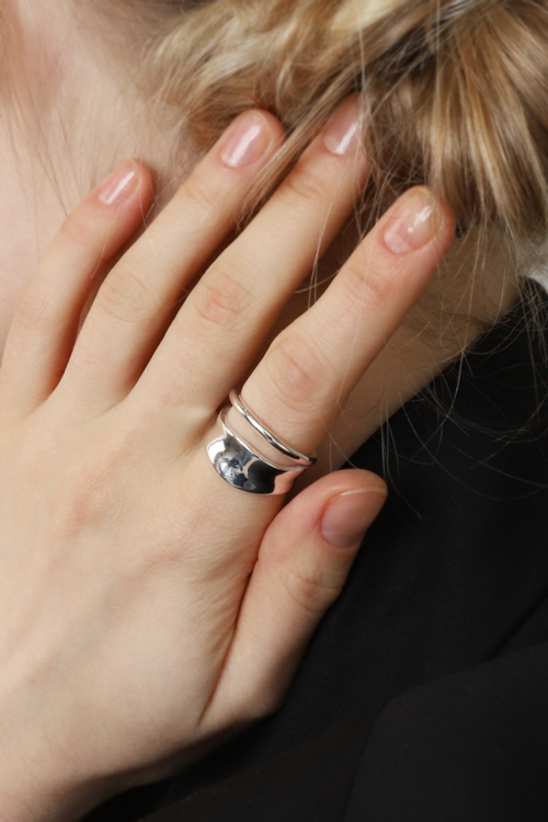 Silver925 Cutout Wide Ring PS170R