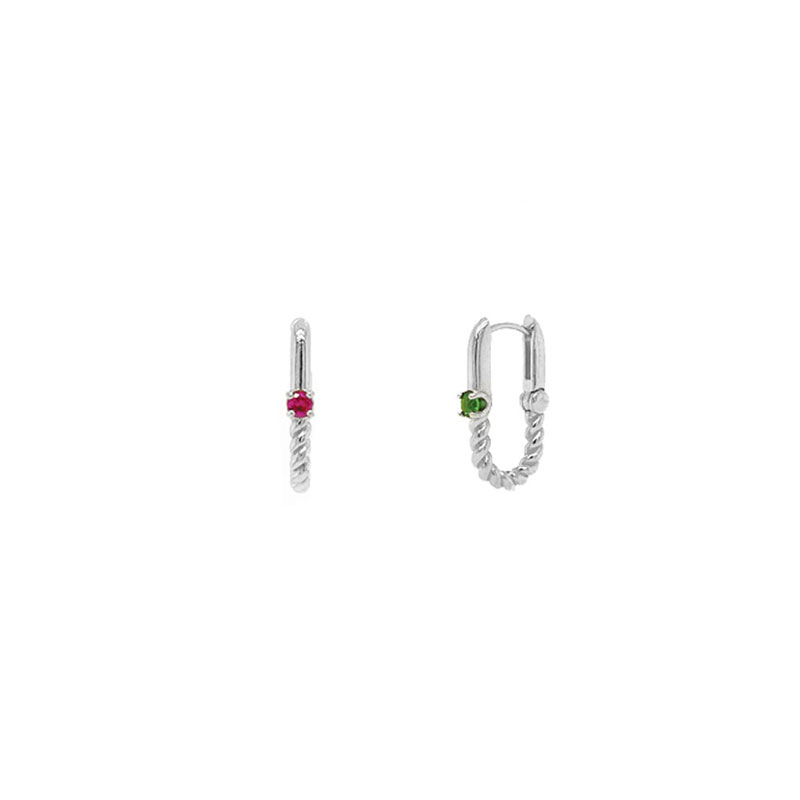 [Celeb Pick] Silver925 Ellipse line Earrings PS019-1E