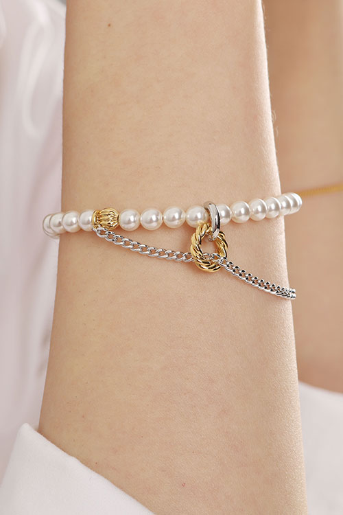 SW Pearl Mix Chain Combi Bracelet PB060B