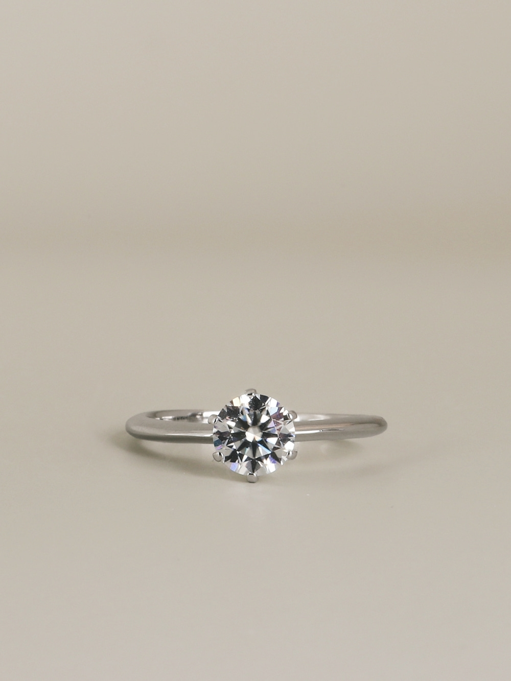 [Custom] Silver925 Moissanite 0.8ct 6 Prong Setting Ring PS091R