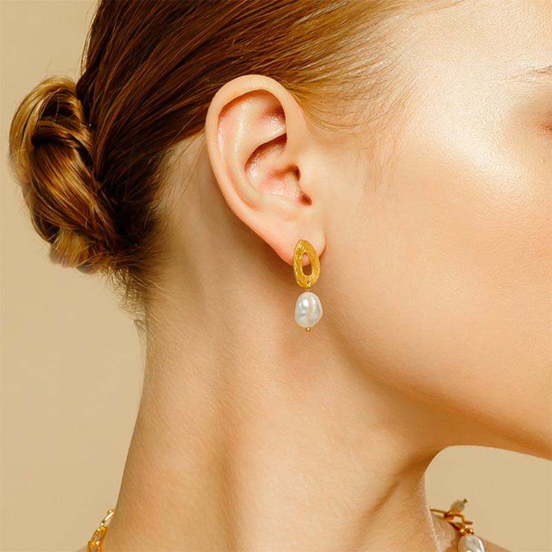 Silver925 Glaze Pearl Earrings OZ-SV0092E