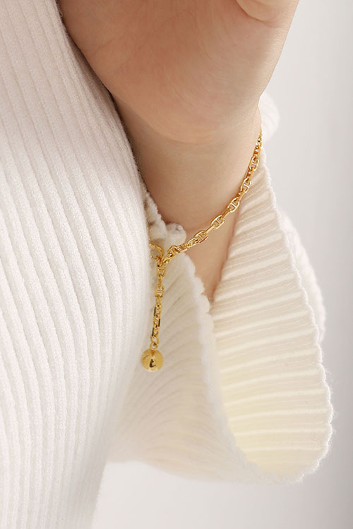 Silver925 Ball Chain Bracelet PS082B