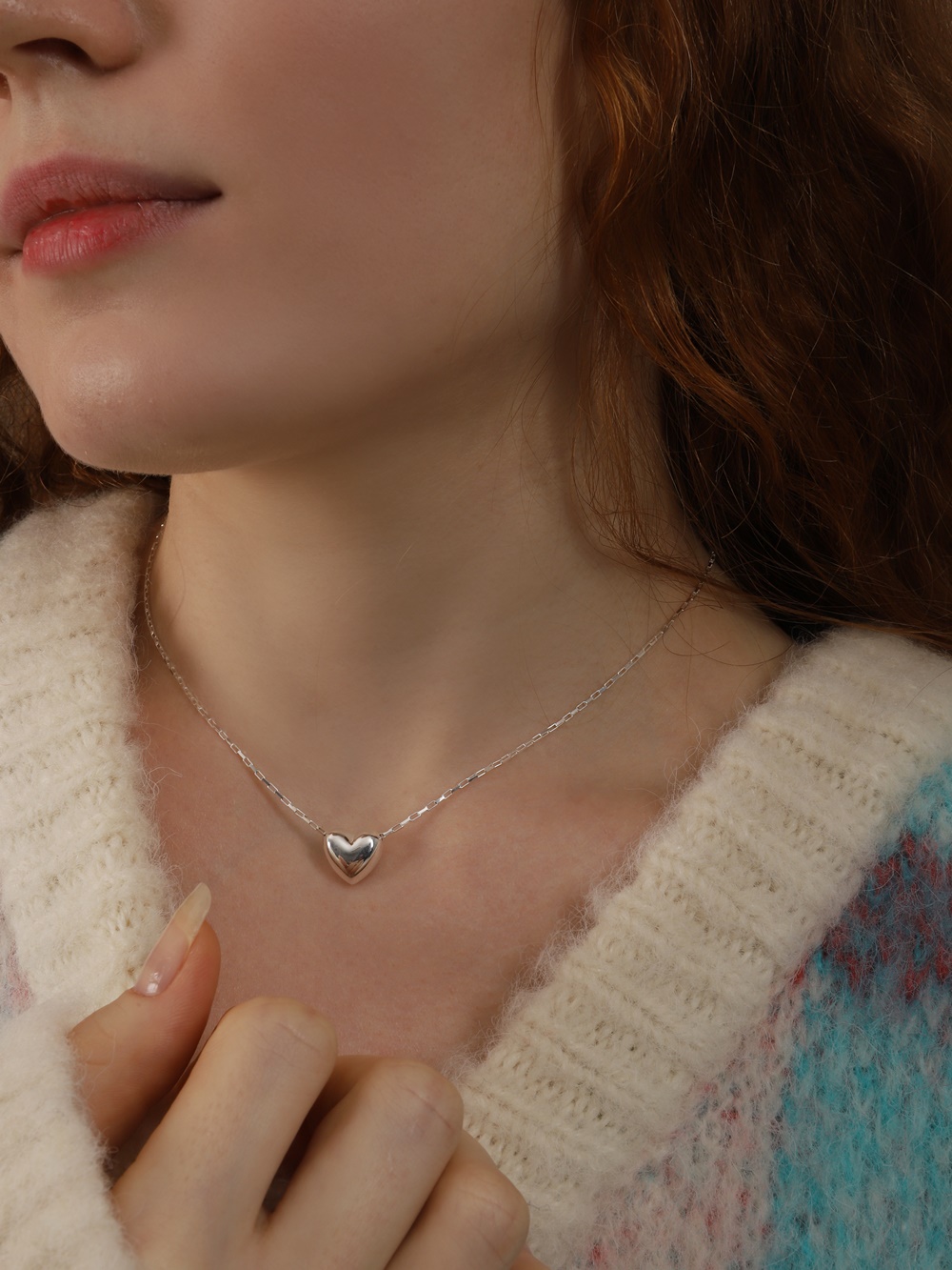 Silver925 Romantic Heart Pendant Necklace PS151N