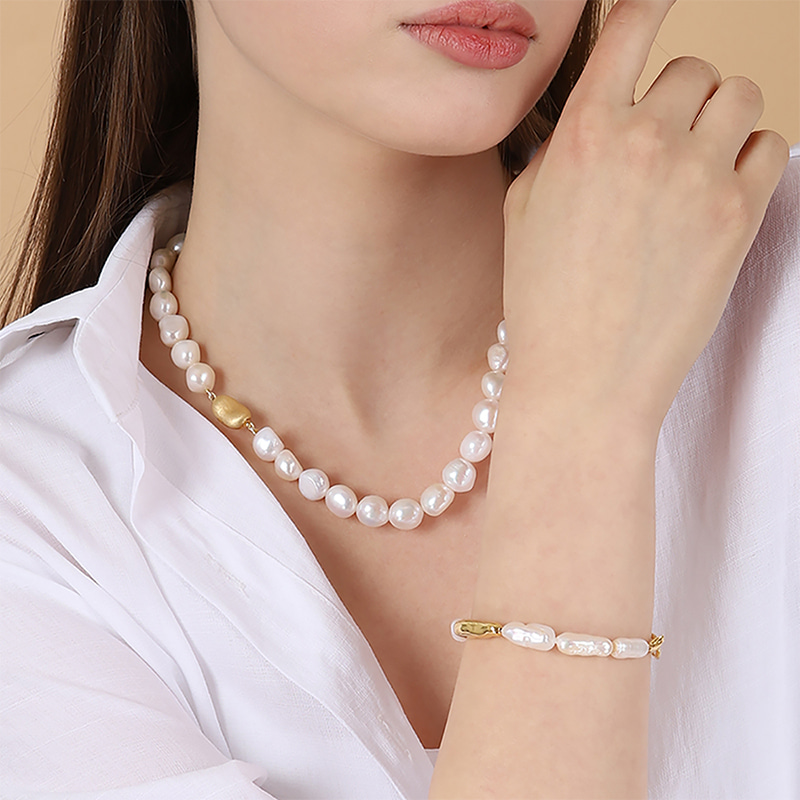 Silver925 Kiesel II Fresh Water Pearl Bracelet PS011B