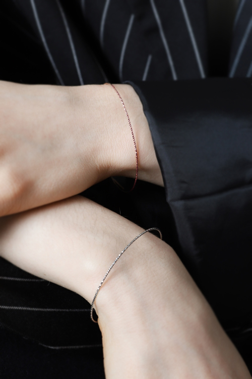 Silver925 Cutting Chain Moving Bracelet ES216B