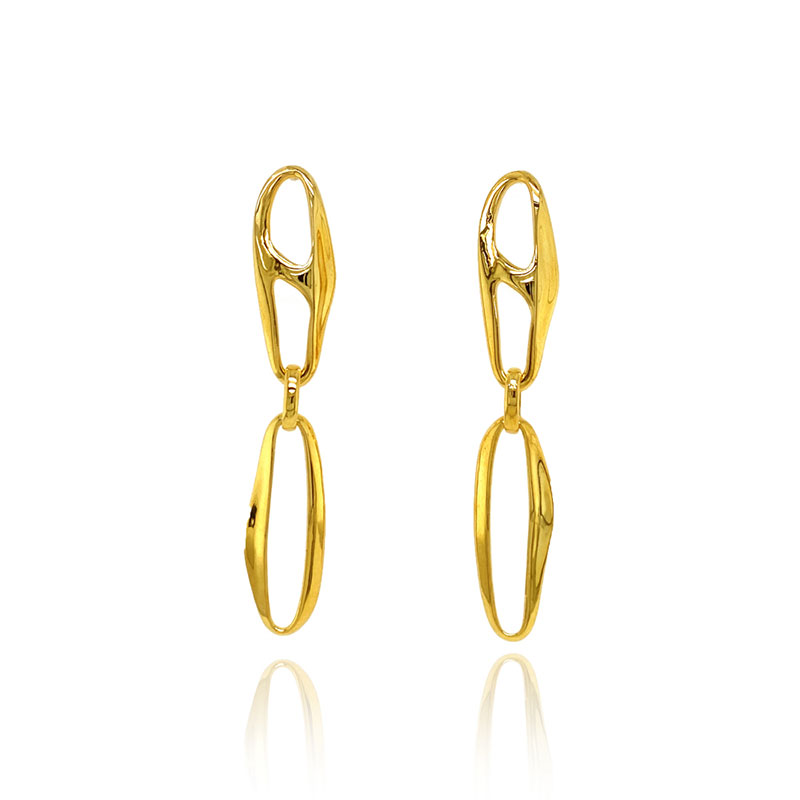 [Celeb Pick] Silver925 Munch Chain Earrings PS086E