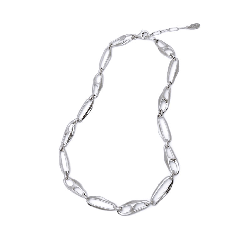 Silver925 Munch Long Chain Necklace PS086-2N